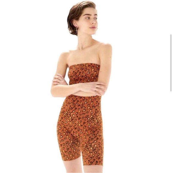 Urban Outfitters | Out From Under Fly Girl Strapless Cheetah Romper Size Medium - Picture 1 of 11